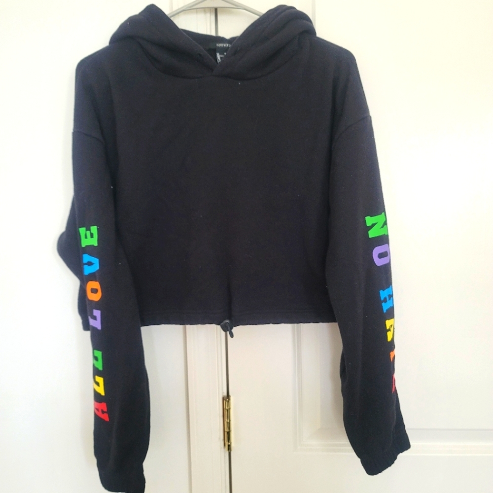 Forever 21 Pride Crop Hoodie